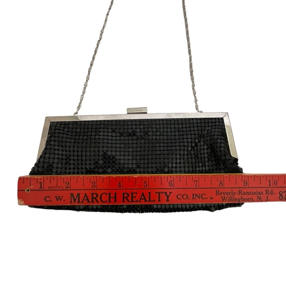Style & Co by Macy's Black Mesh Evening Bag Silver Hardware & Chain Strap - Picture 9 of 9